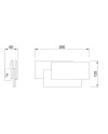 TAHITI XL * APLIQUE MEDIANO LED CUADRADOS 12W - NEGRO - 3000K